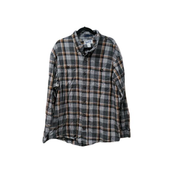 Duluth Mens Magna Ready Free Swingin Flannel Relaxed Fit LS Shirt Size XL Gray - Picture 1 of 13